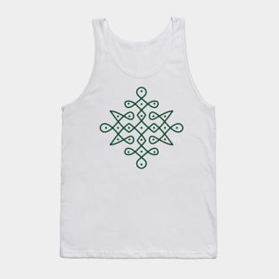 Dot Kolam, Green transparent Kolam, Muggu, rangoli Tank Top